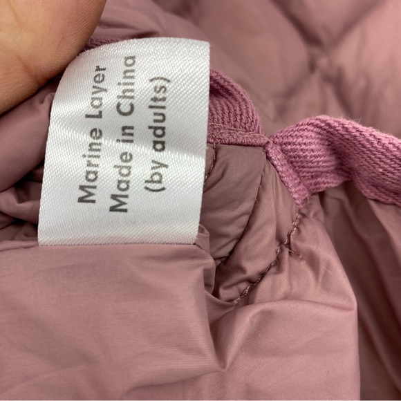 Marine Layer Meredith Puffer Coat in Mauve Large - Picture 7 of 10